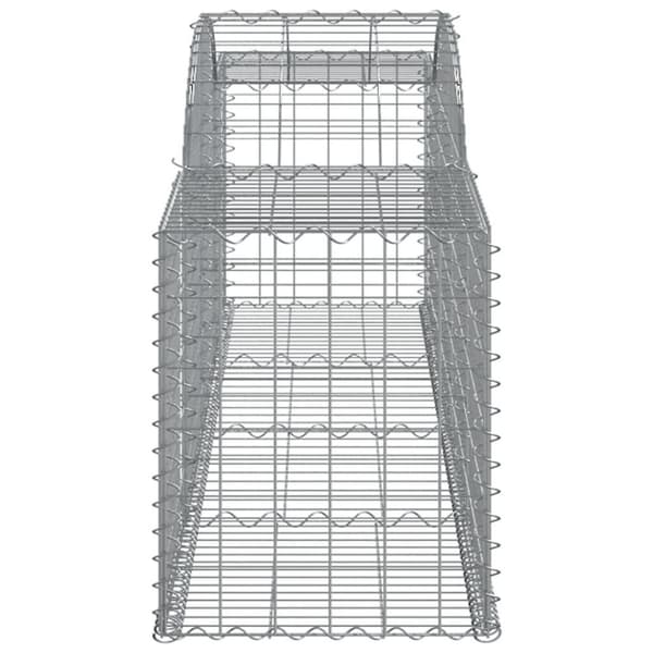 vidaXL buede gabionkurve 2 stk. 300x50x60/80 cm galvaniseret jern