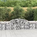 Miniatyrbillede 2 af 6: vidaXL buede gabionkurve 2 stk. 300x50x60/80 cm galvaniseret jern