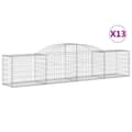Miniatyrbillede 1 af 6: vidaXL buede gabionkurve 13 stk. 300x50x60/80 cm galvaniseret jern