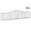Miniatyrbillede 1 af 6: vidaXL buede gabionkurve 11 stk. 300x50x60/80 cm galvaniseret jern