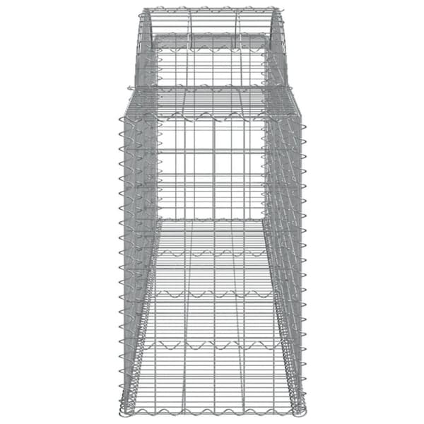 vidaXL buede gabionkurve 2 stk. 300x50x80/100 cm galvaniseret jern