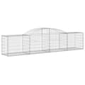 Miniatyrbillede 3 af 6: vidaXL buede gabionkurve 17 stk. 300x50x60/80 cm galvaniseret jern