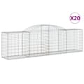 Pikkukuva 1 / 6: vidaXL Kaarevat kivikorit 20 kpl 300x50x80/100 cm galvanoitu rauta