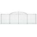 Miniatyrbilde 4 av 6: vidaXL Gabionkurver buede 6 stk 300x50x80/100 cm galvanisert jern