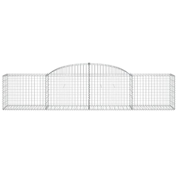 vidaXL Gabionkurver buede 20 stk 300x50x60/80 cm galvanisert jern