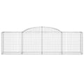 Miniatyrbilde 4 av 6: vidaXL Gabionkurver buede 7 stk 300x50x80/100 cm galvanisert jern
