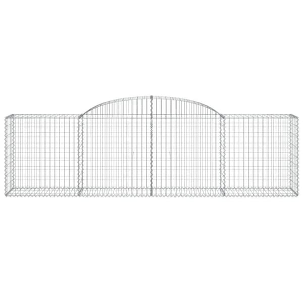 vidaXL Gabionkurver buede 7 stk 300x50x80/100 cm galvanisert jern