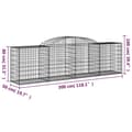 Miniatyrbilde 6 av 6: vidaXL Gabionkurver buede 7 stk 300x50x80/100 cm galvanisert jern