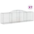 Miniatyrbilde 1 av 6: vidaXL Gabionkurver buede 7 stk 300x50x80/100 cm galvanisert jern
