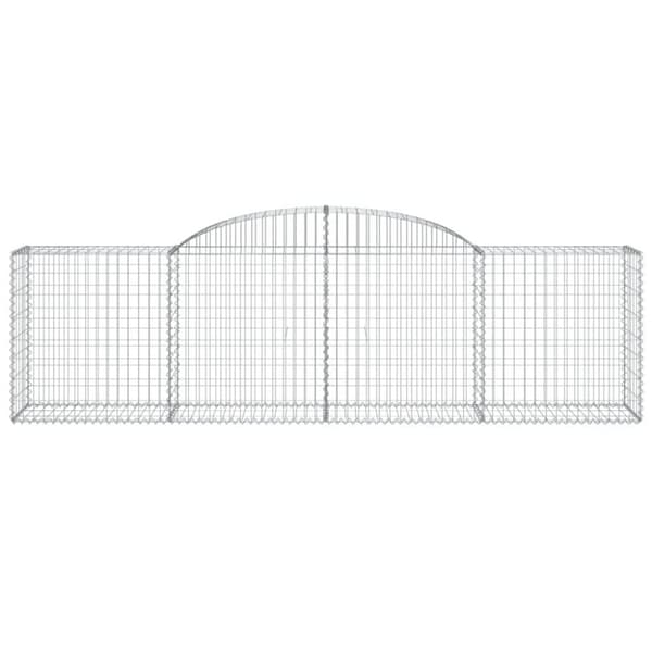 vidaXL Gabionkurver buede 12 stk 300x50x80/100 cm galvanisert jern
