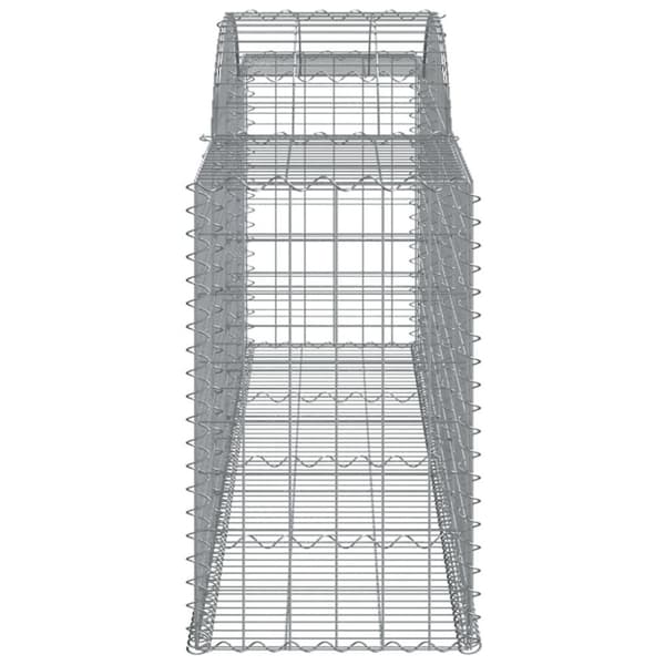 vidaXL Gabionkurver buede 12 stk 300x50x80/100 cm galvanisert jern