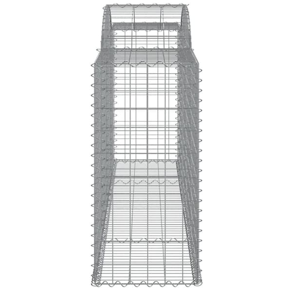 vidaXL Gabionkurver buede 2 stk 300x50x100/120 cm galvanisert jern