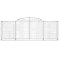 Miniatyrbilde 4 av 6: vidaXL Gabionkurver buede 7 stk 300x50x100/120 cm galvanisert jern