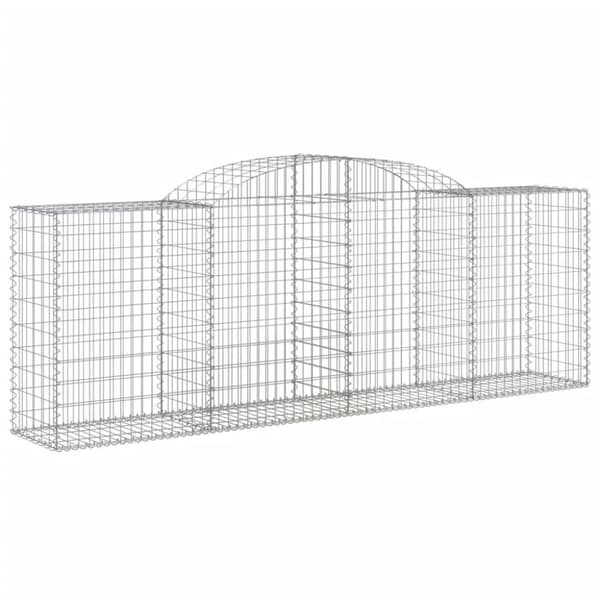 vidaXL Gabionkurver buede 6 stk 300x50x100/120 cm galvanisert jern
