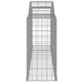 Miniatyrbilde 5 av 6: vidaXL Gabionkurver buede 6 stk 300x50x100/120 cm galvanisert jern