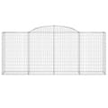 Miniatyrbilde 4 av 6: vidaXL Gabionkurver buede 5 stk 300x50x120/140 cm galvanisert jern
