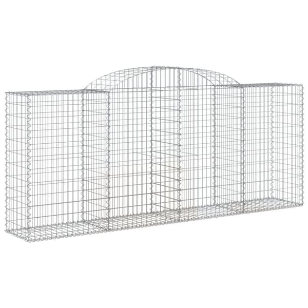vidaXL Gabioner bågformade 20 st 300x50x120/140 cm galvaniserat järn