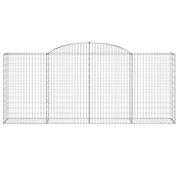 vidaXL Gabioner bågformade 20 st 300x50x120/140 cm galvaniserat järn
