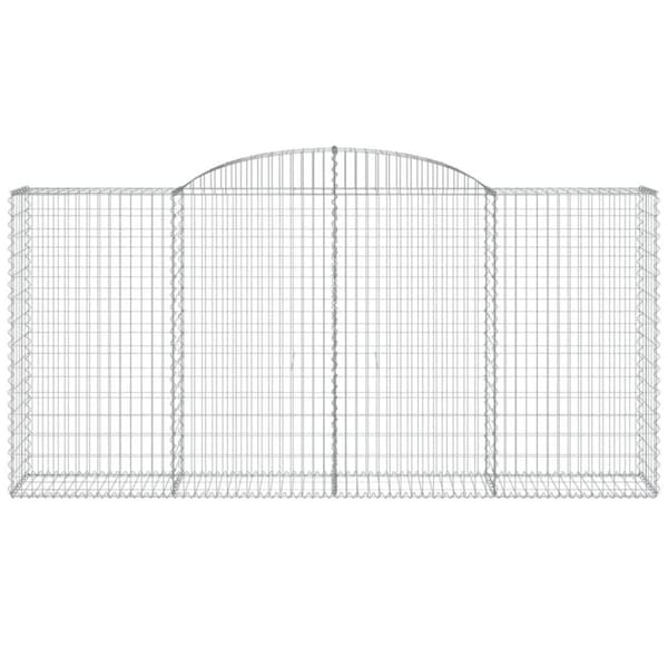 vidaXL Gabionkurver buede 7 stk 300x50x140/160 cm galvanisert jern