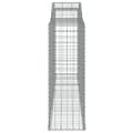 Miniatyrbilde 5 av 6: vidaXL Gabionkurver buede 20 stk 300x50x140/160 cm galvanisert jern