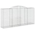 Miniatyrbilde 3 av 6: vidaXL Gabionkurver buede 9 stk 300x50x140/160 cm galvanisert jern