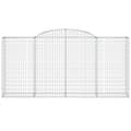 Miniatyrbilde 4 av 6: vidaXL Gabionkurver buede 9 stk 300x50x140/160 cm galvanisert jern
