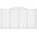 Miniatyrbilde 4 av 6: vidaXL Gabionkurver buede 13 stk 300x50x160/180 cm galvanisert jern