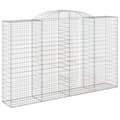 Miniatyrbilde 3 av 6: vidaXL Gabionkurver buede 2 stk 300x50x180/200 cm galvanisert jern