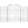 Miniatyrbilde 4 av 6: vidaXL Gabionkurver buede 12 stk 300x50x180/200 cm galvanisert jern
