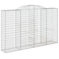 Miniatyrbilde 3 av 6: vidaXL Gabionkurver buede 9 stk 300x50x180/200 cm galvanisert jern