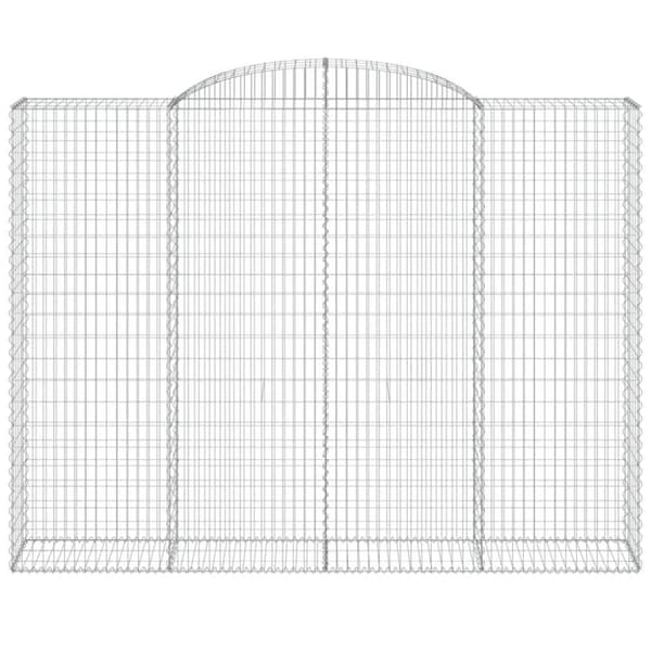vidaXL Gabionkurver buede 3 stk 300x50x220/240 cm galvanisert jern