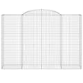 Miniatyrbilde 4 av 6: vidaXL Gabionkurver buede 6 stk 300x50x200/220 cm galvanisert jern