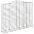 Miniatyrbilde 3 av 6: vidaXL Gabionkurver buede 2 stk 300x50x220/240 cm galvanisert jern
