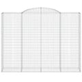 Miniatyrbilde 4 av 6: vidaXL Gabionkurver buede 2 stk 300x50x220/240 cm galvanisert jern