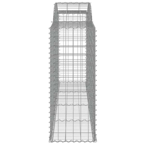 vidaXL buede gabionkurve 4 stk. 300x50x120/140 cm galvaniseret jern