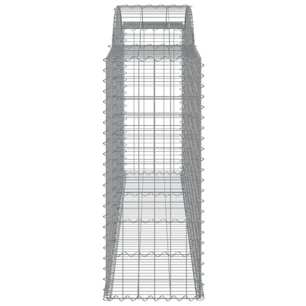 vidaXL Kaarevat kivikorit 8 kpl 300x50x120/140 cm galvanoitu rauta