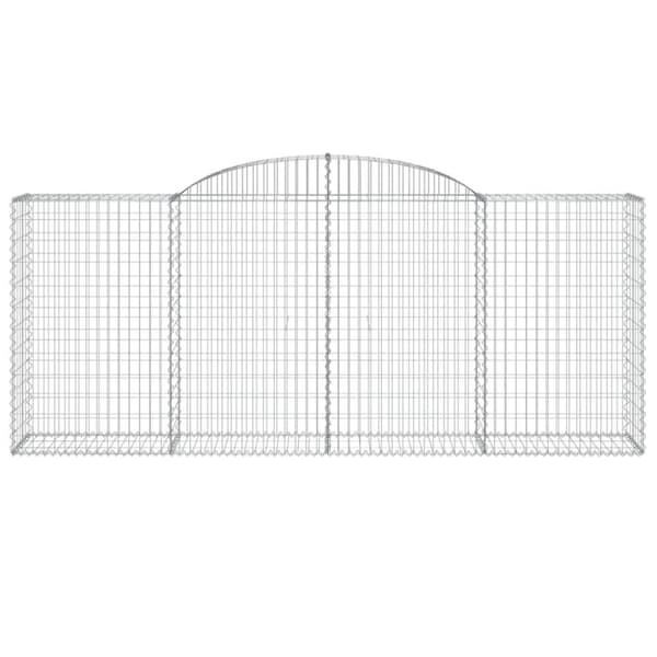 vidaXL Kaarevat kivikorit 5 kpl 300x50x120/140 cm galvanoitu rauta