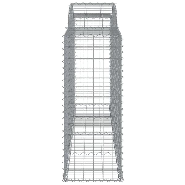 vidaXL buede gabionkurve 13 stk. 300x50x120/140 cm galvaniseret jern