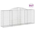 Pikkukuva 1 / 6: vidaXL Kaarevat kivikorit 17 kpl 300x50x120/140 cm galvanoitu rauta