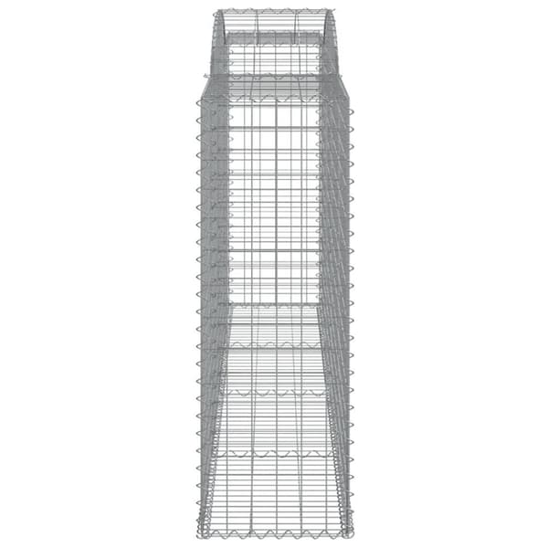 vidaXL buede gabionkurve 6 stk. 300x50x140/160 cm galvaniseret jern