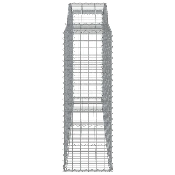 vidaXL buede gabionkurve 4 stk. 300x50x140/160 cm galvaniseret jern