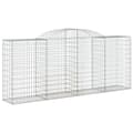 Miniatyrbillede 3 af 6: vidaXL buede gabionkurve 20 stk. 300x50x120/140 cm galvaniseret jern