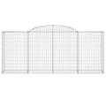Miniatyrbillede 4 af 6: vidaXL buede gabionkurve 20 stk. 300x50x120/140 cm galvaniseret jern