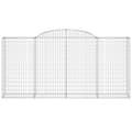 Miniatyrbillede 4 af 6: vidaXL buede gabionkurve 10 stk. 300x50x140/160 cm galvaniseret jern
