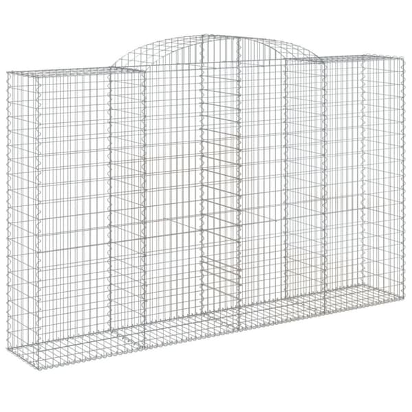 vidaXL Kaarevat kivikorit 4 kpl 300x50x180/200 cm galvanoitu rauta