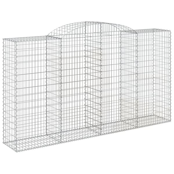 vidaXL Kaarevat kivikorit 9 kpl 300x50x160/180 cm galvanoitu rauta