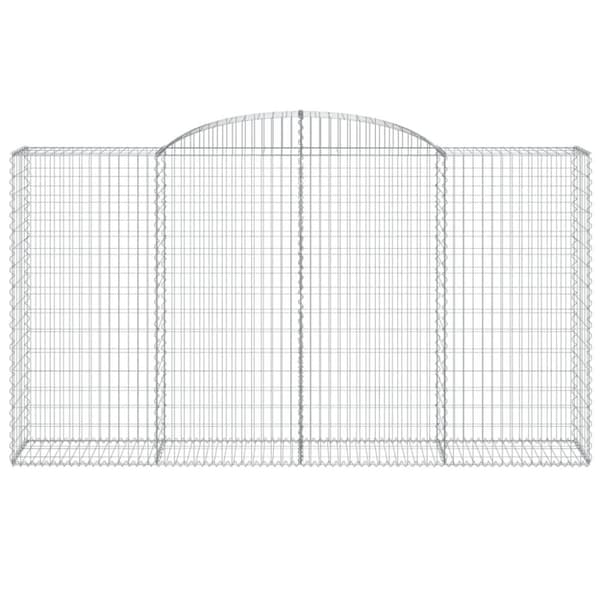 vidaXL Kaarevat kivikorit 9 kpl 300x50x160/180 cm galvanoitu rauta