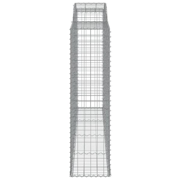vidaXL buede gabionkurve 2 stk. 300x50x180/200 cm galvaniseret jern