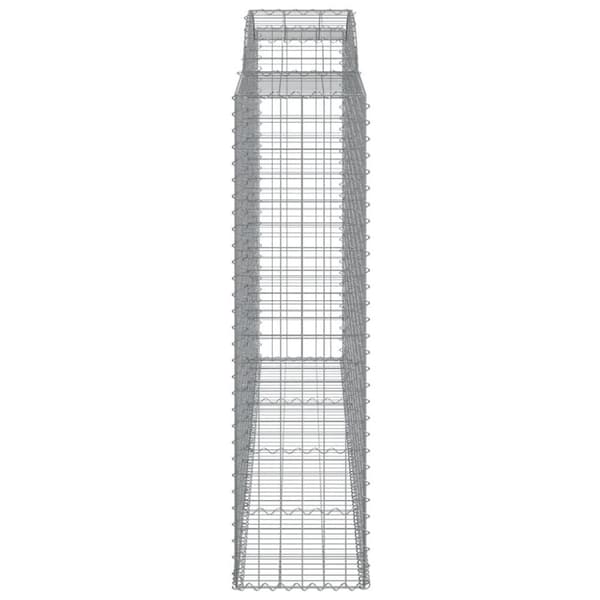 vidaXL buede gabionkurve 5 stk. 300x50x180/200 cm galvaniseret jern