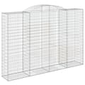 Miniatyrbillede 3 af 6: vidaXL buede gabionkurve 7 stk. 300x50x200/220 cm galvaniseret jern